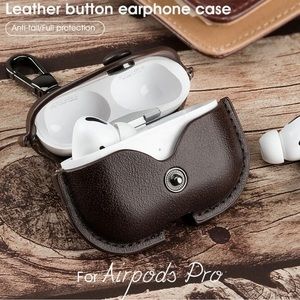 Luxury AirPods Dark brown Case Leather Protective Cover For Apple AirPod PRO